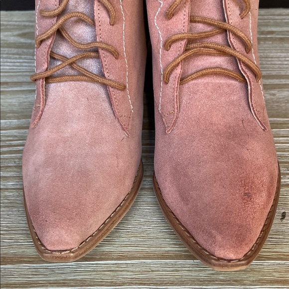 Anthropologie Paprika Lace-Up Suede Boots - Picture 4 of 7